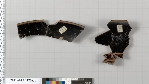 Terracotta rim fragments of a kylix (drinking cup)