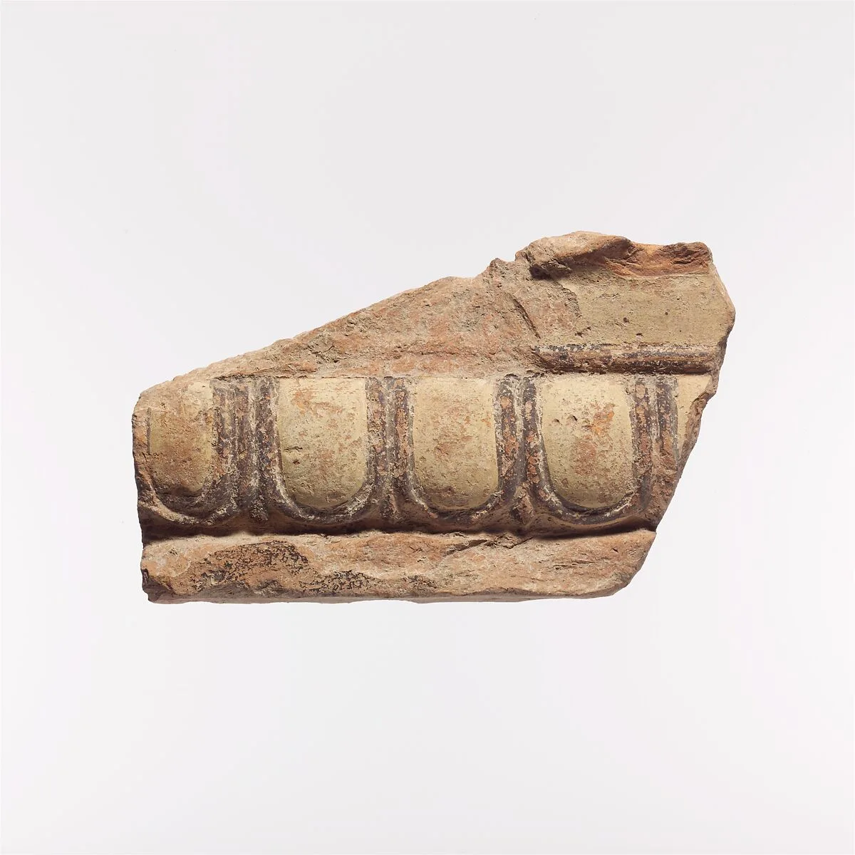 Fragment of a terracotta architectural tile — Unknown