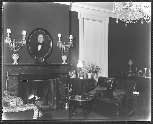 [Living Room Interior, Residence of Gifford Cochran, Croton Falls, New York]