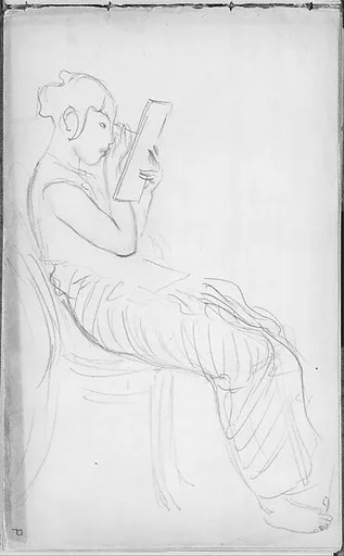 Javanese Dancer Applying Make-up (from Sketchbook of Javanese Dancers)