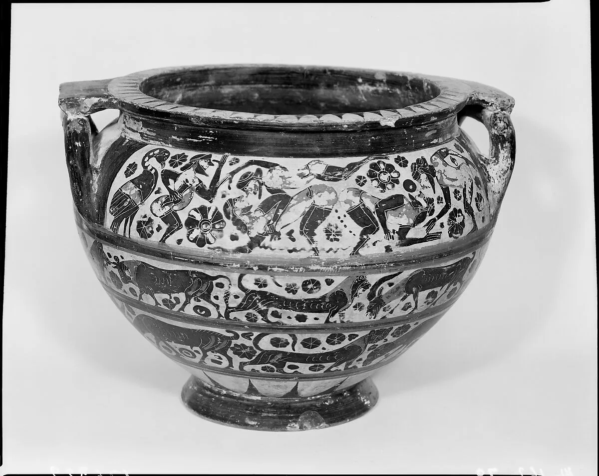 Terracotta column-krater (bowl for mixing wine and water) — Unknown