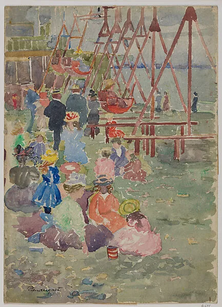 Swings, Revere Beach — Maurice Brazil Prendergast