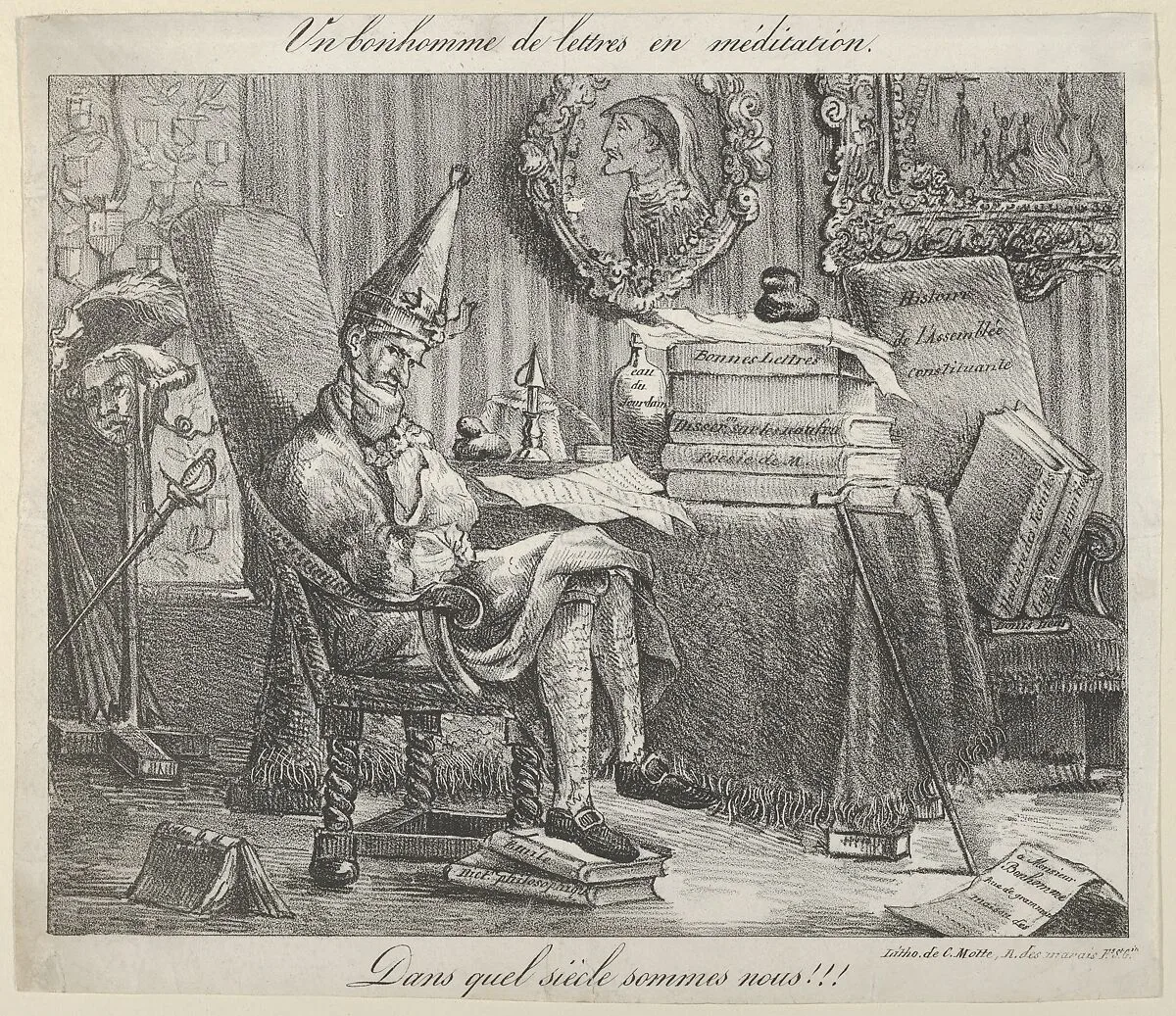 A Literary Fellow Meditating — Eugène Delacroix