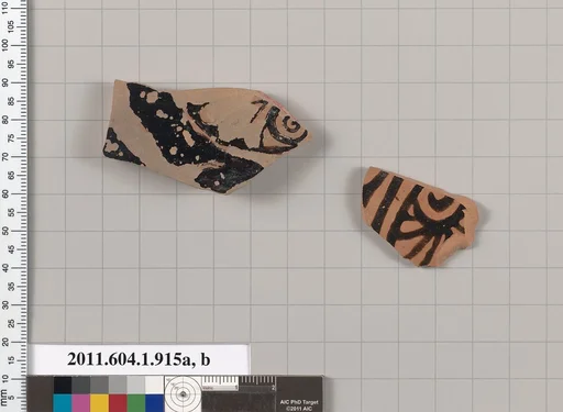 Terracotta fragments of kylikes (drinking cups)