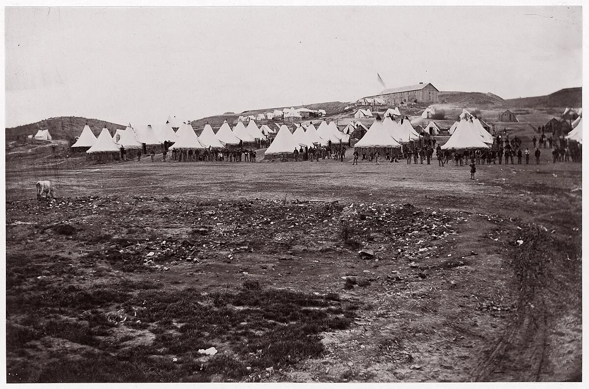 Camp of 34th Massachusetts Infantry near Fort Lyon, Virginia — Unknown|Mathew B. Brady