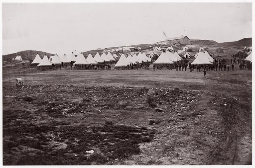 Camp of 34th Massachusetts Infantry near Fort Lyon, Virginia