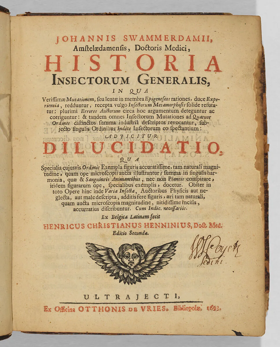 Historia Insectorum Generalis... — John Swammerdam|Otthonis de Vries