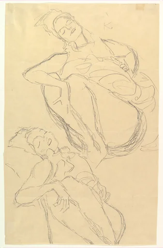 Two Studies for a Crouching Woman
