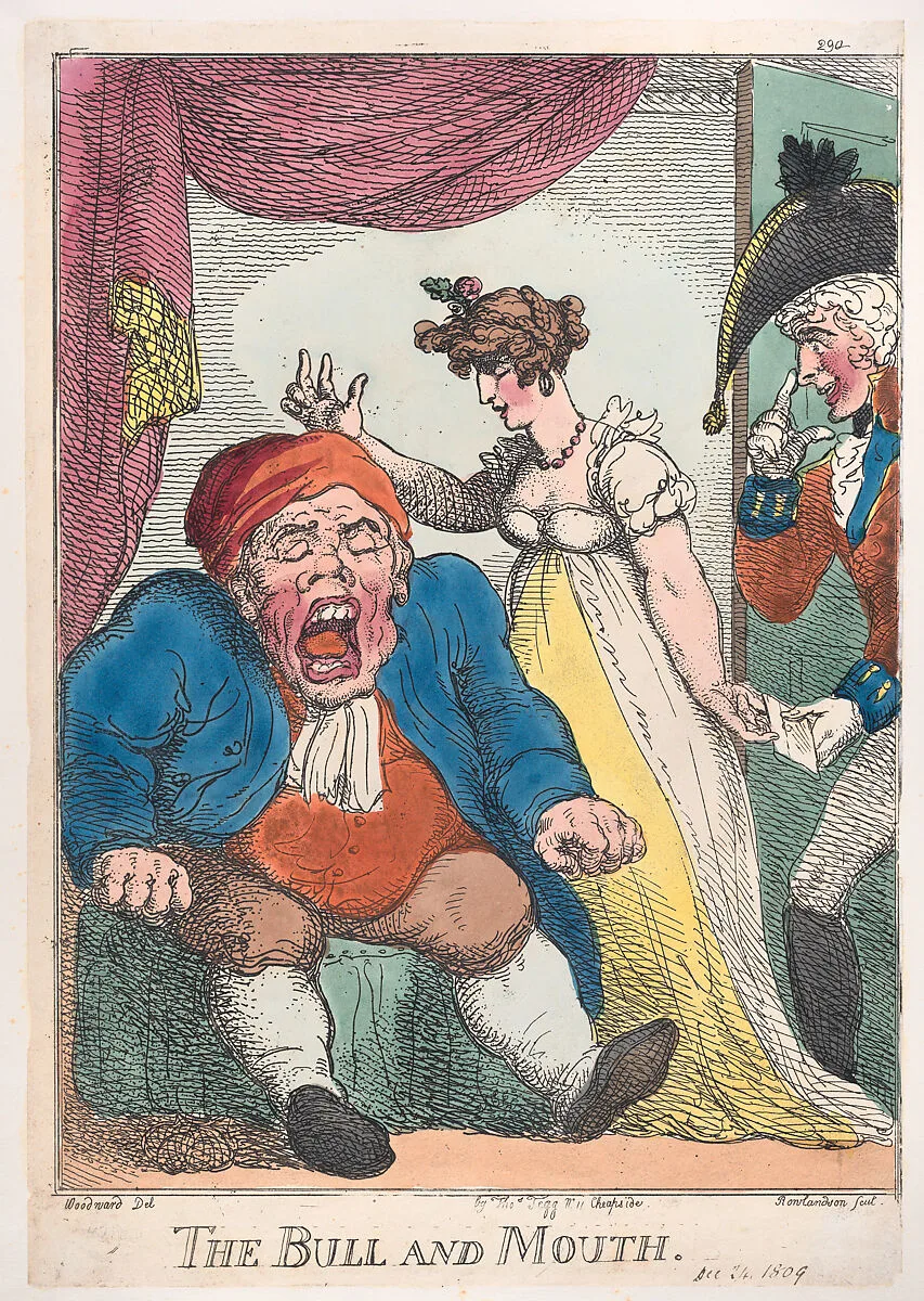 The Bull and Mouth — Thomas Rowlandson|George Murgatroyd Woodward|Thomas Tegg