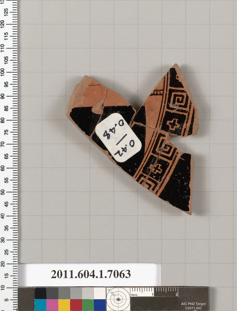Terracotta fragment of a kylix (drinking cup) — Unknown