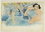 Hiro and the Virgin (after Paul Gauguin)