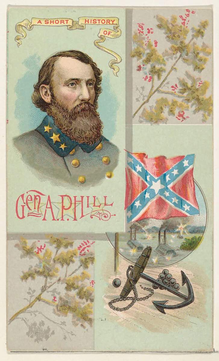 A Short History: General Ambrose Powell Hill, from the Histories of Generals series (N114) issued by W. Duke, Sons & Co. to promote Honest Long Cut Smoking and Chewing Tobacco — W. Duke, Sons & Co.|Knapp & Company