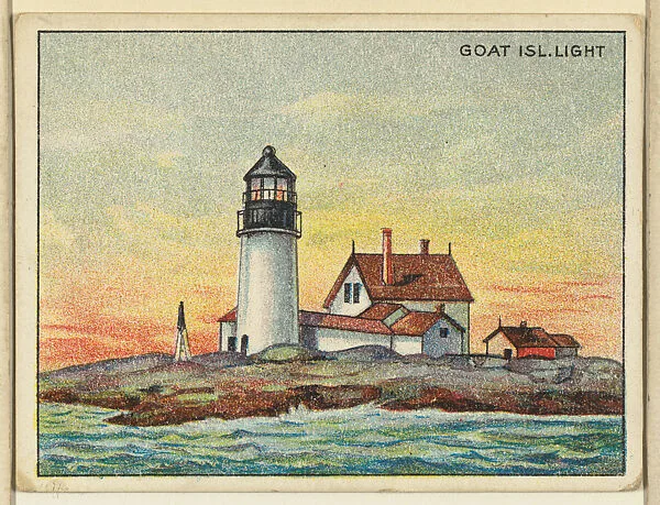 Goat Island Light, from the "Lighthouse Series" (T77), issued with Hassan Cigarettes by the American Tobacco Company — American Tobacco Company