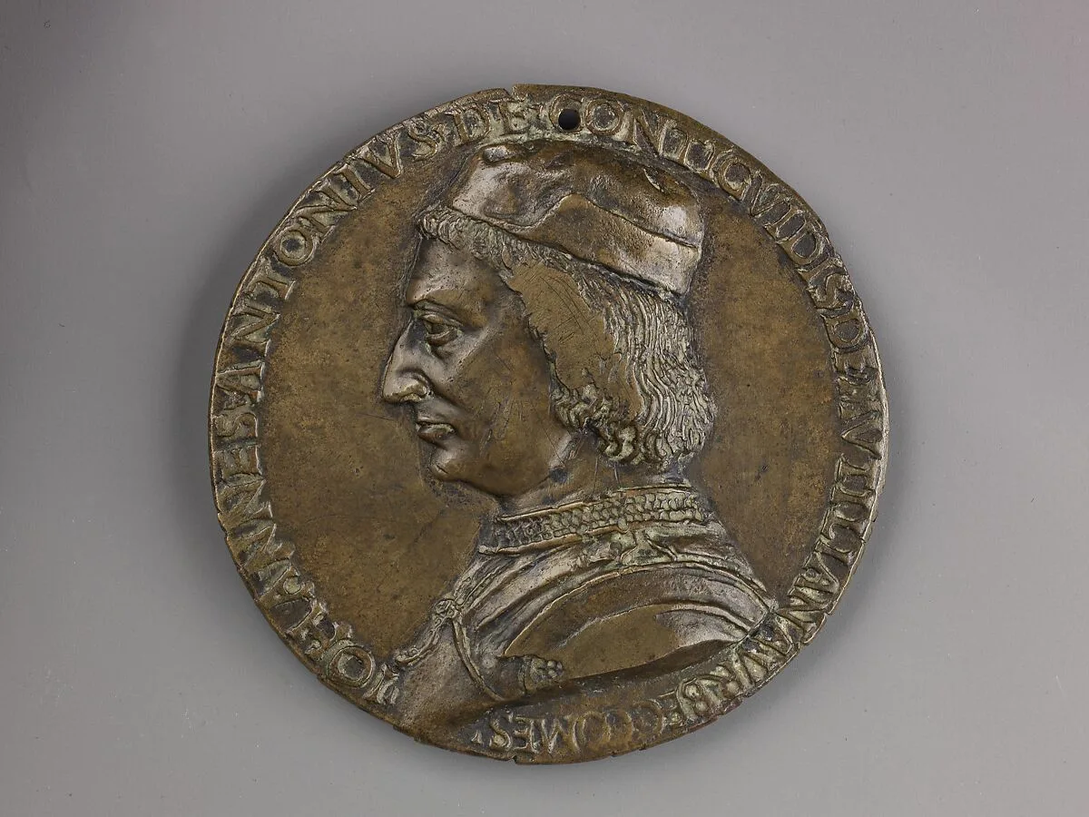 Medal: Giovanni Antonio de' Conti — Niccolò Fiorentino (Niccolò di Forzore Spinelli)