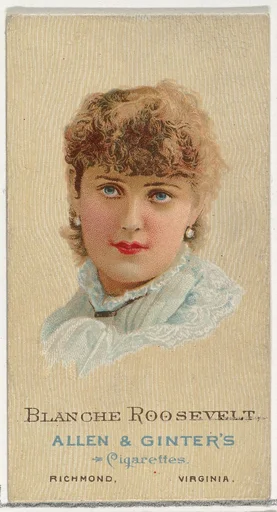 Blanche Roosevelt, from World's Beauties, Series 2 (N27) for Allen & Ginter Cigarettes