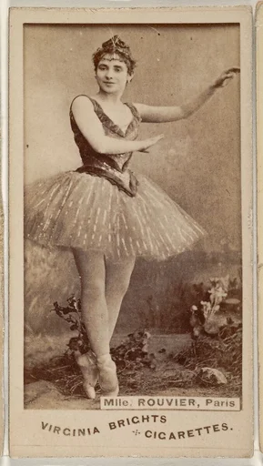 Mlle. Rouvier, Paris, from the Actors and Actresses series (N45, Type 1) for Virginia Brights Cigarettes