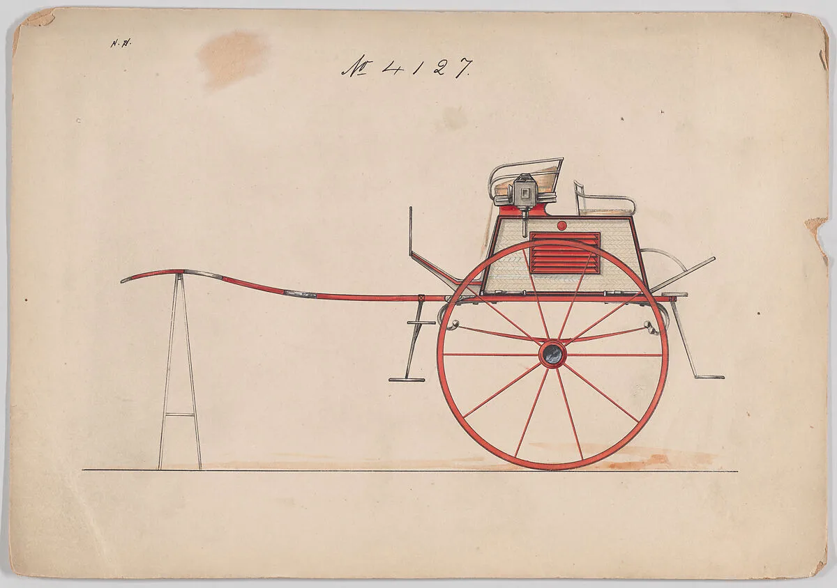 Design for Dog Cart or 2 Wheeler, no. 4127 — Brewster & Co.|Herman Stahmer