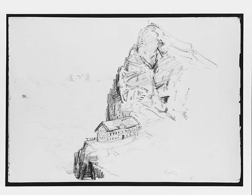 Hotel Bellevue and Esel Peak, Mount Pilatus (from "Splendid Mountain Watercolours" Sketchbook)