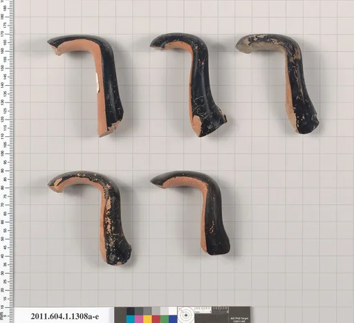 Terracotta fragments of kylikes (drinking cups)