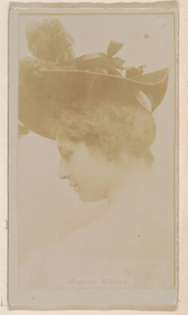 Mignon Villars, from the Actresses series (N245) issued by Kinney Brothers to promote Sweet Caporal Cigarettes — Kinney Brothers Tobacco Company
