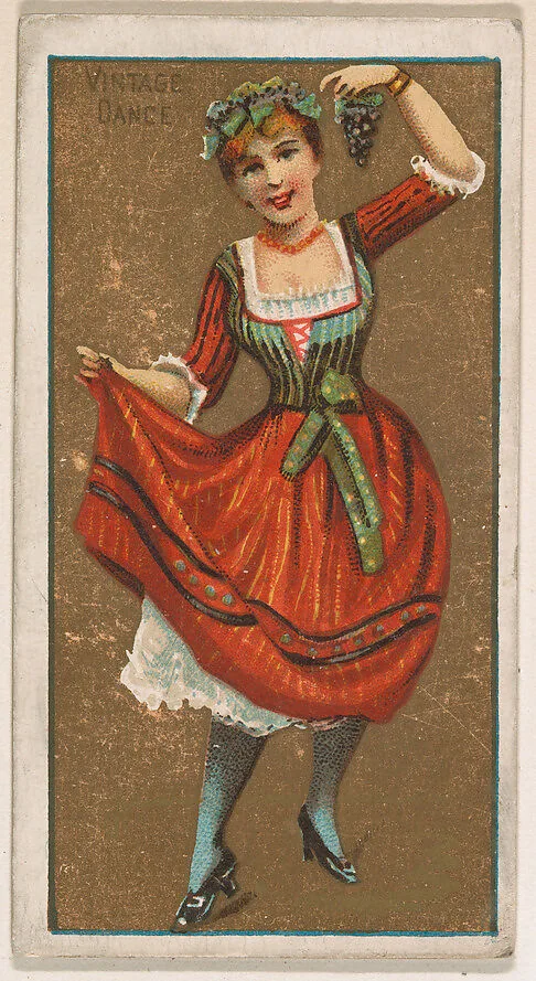 Vintage Dance, from National Dances (N225, Type 1) issued by Kinney Bros. — Kinney Brothers Tobacco Company