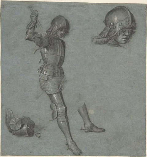 Studies of a Seated Youth in Armor