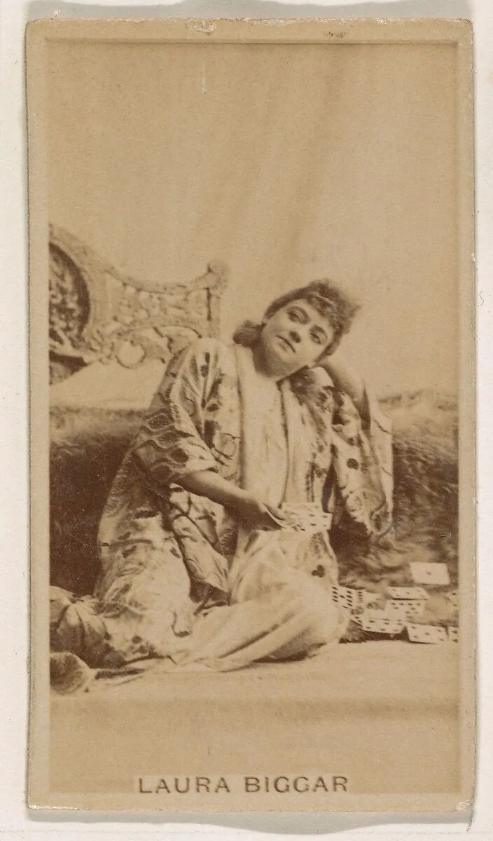 Laura Biggar, from the Actresses series (N245) issued by Kinney Brothers to promote Sweet Caporal Cigarettes — Kinney Brothers Tobacco Company