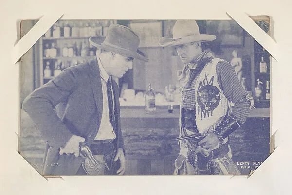 Lefty Flynn F.B.O. Star from Western Stars or Scenes Exhibit Cards series (W412) — Unknown