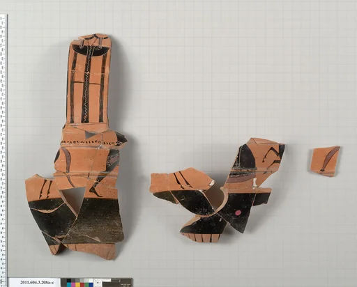 Terracotta fragments of a neck-amphora of Nicosthenic shape (jar)