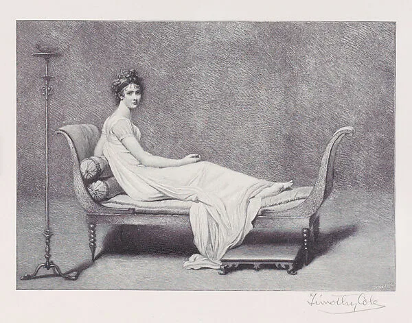 Madame Récamier — Timothy Cole|Scribner's Monthly|Jacques Louis David|Julie Récamier