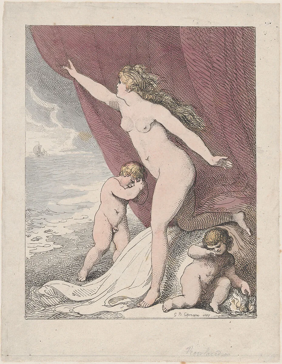 Ariadne Abandoned by Theseus — Thomas Rowlandson|Giovanni Battista Cipriani|Thomas Rowlandson