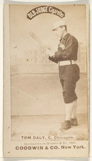 Tom Daly, Catcher, Chicago, from the Old Judge series (N172) for Old Judge Cigarettes