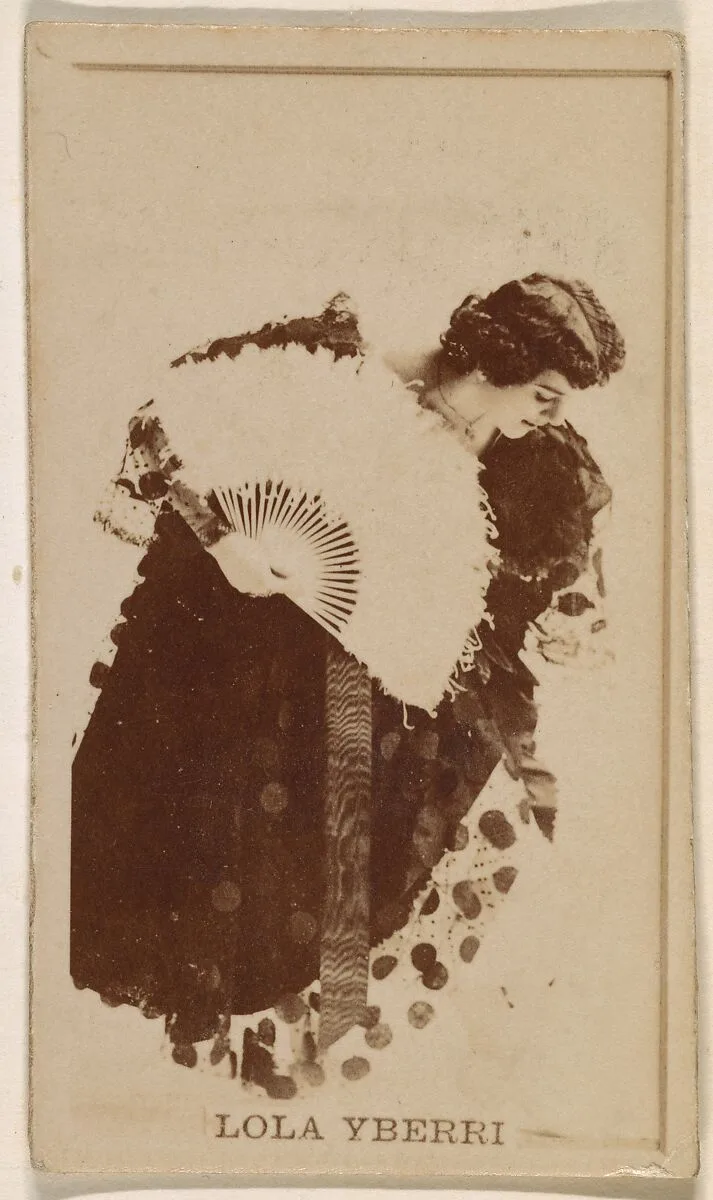 Lola Yberri, from the Actresses series (N245) issued by Kinney Brothers to promote Sweet Caporal Cigarettes — Kinney Brothers Tobacco Company