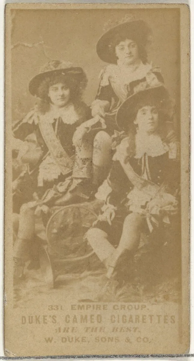 Card Number 331, Empire Group, from the Actors and Actresses series (N145-5) issued by Duke Sons & Co. to promote Cameo Cigarettes — W. Duke, Sons & Co.