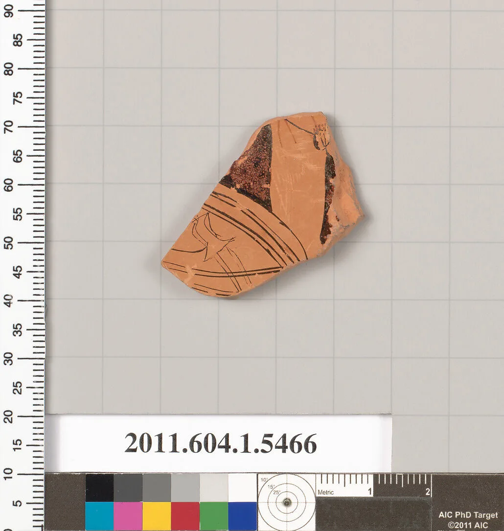 Terracotta fragment of a kylix (drinking cup) — Unknown