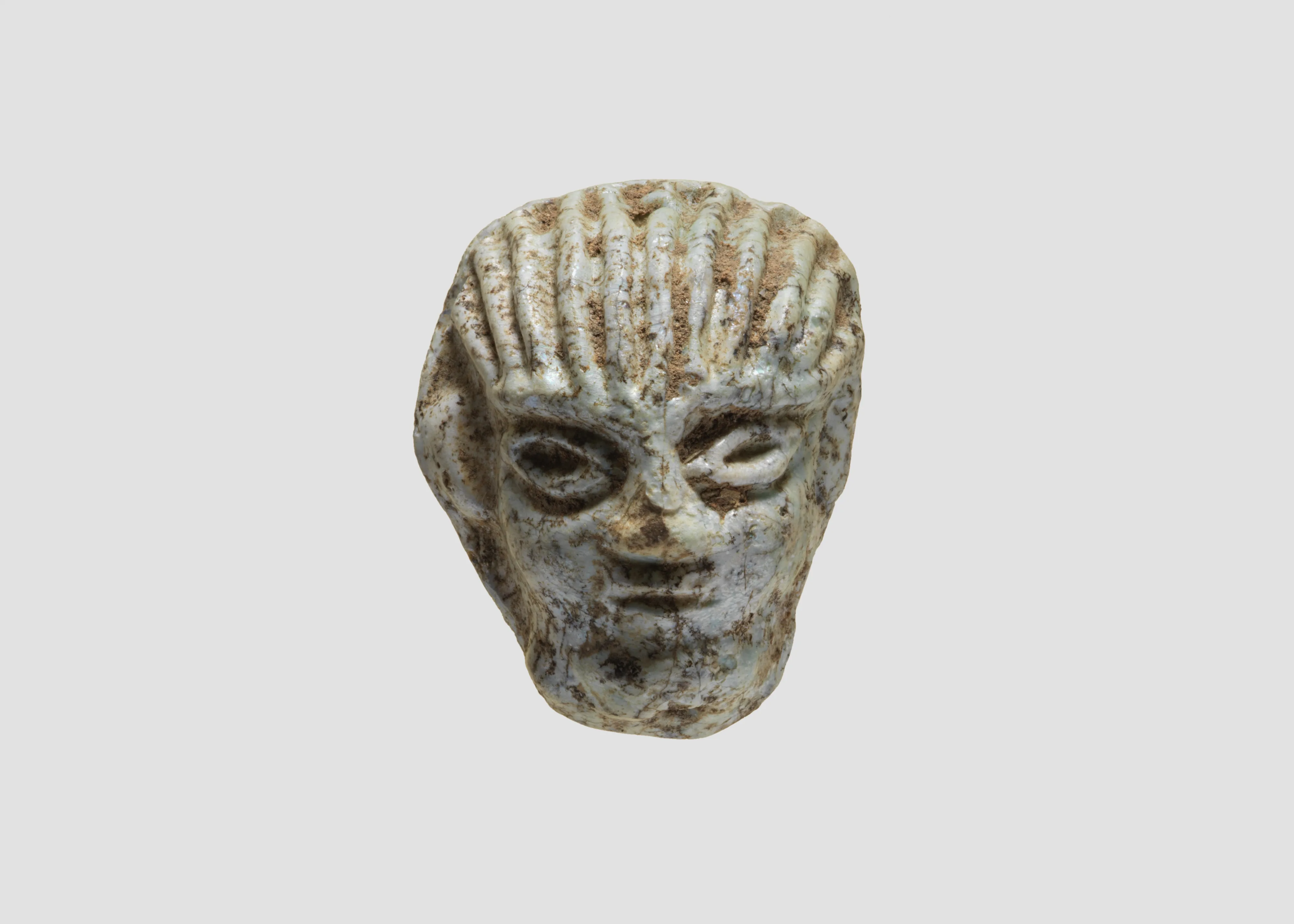 Ornament: male head — Unknown