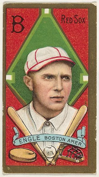 Clyde Engle, Boston Red Sox, American League, from the "Baseball Series" (Gold Borders) set (T205) issued by the American Tobacco Company — American Tobacco Company