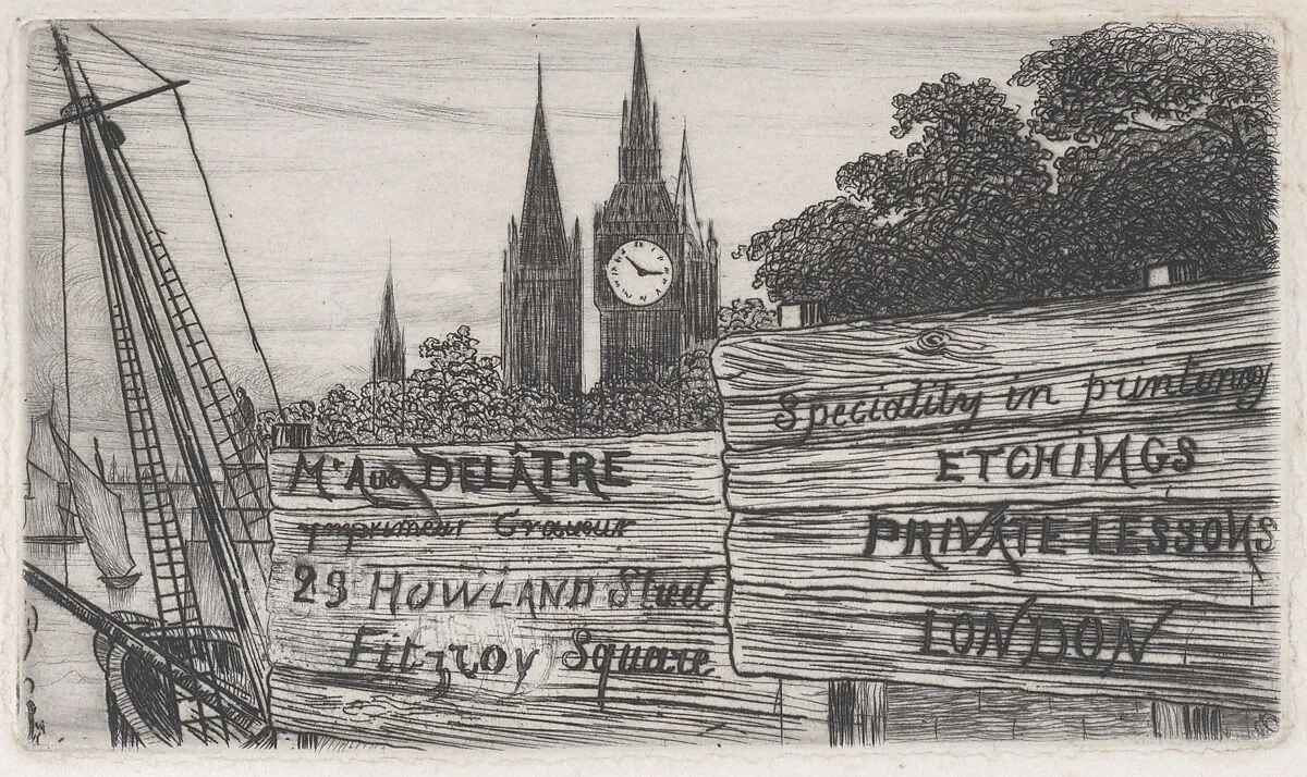 Trade card for Auguste Delâtre, publisher and printmaker — Auguste Delâtre|Auguste Delâtre