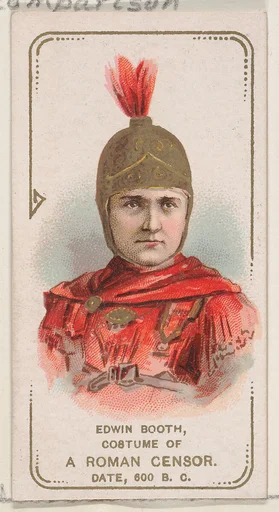 Edwin Booth in the Costume of a Roman Censor from 600 B.C., from the set Actors and Actresses, First Series (N70) for Duke brand cigarettes