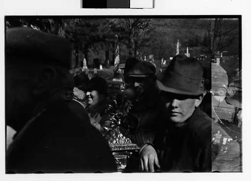 [Three 35mm Film Frames: Outdoor Country Auction]