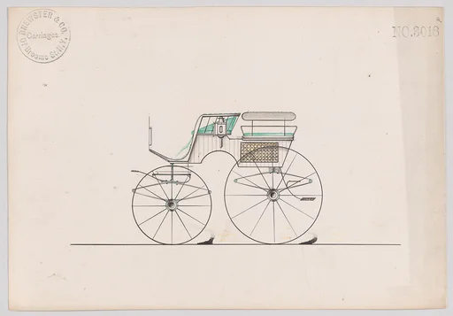 Design for Dog Cart or 2 Wheeler, no. 3018a