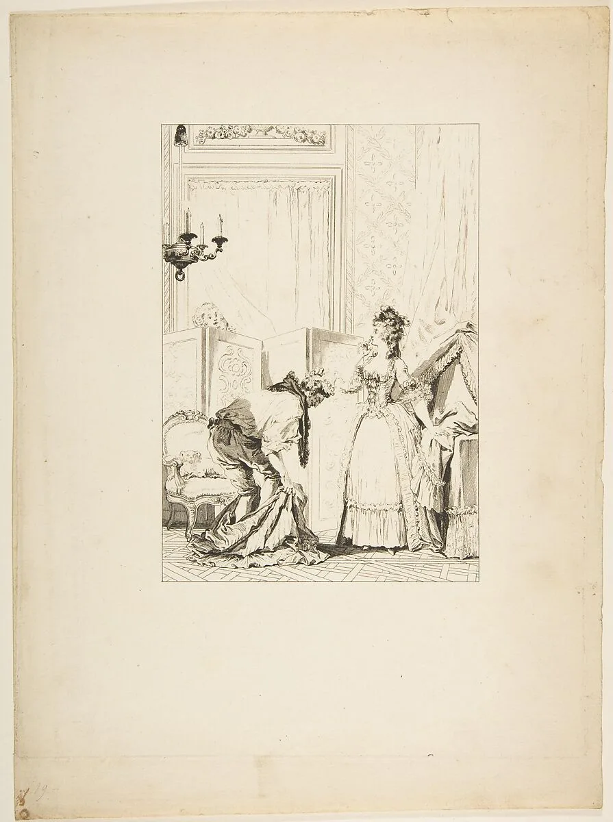 Le Cocu battu et content, from "Contes et nouvelles en vers par Jean de La Fontaine. A Paris, de l'imprimerie de P. Didot, l'an III de la République, 1795" — Jean de La Fontaine|Jean Honoré Fragonard|Jean-Louis Delignon|Pierre Didot l'ainé
