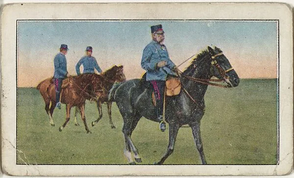 Card No. 78, Austria's Aged Emperor on the Field, from the World War I Scenes series (T121) issued by Sweet Caporal Cigarettes — Underwood & Underwood|American Tobacco Company
