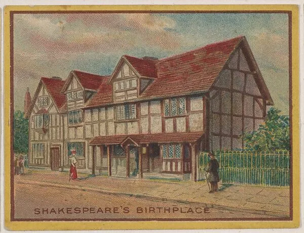 Shakespeare's Birthplace, collector card from the Famous Buildings series (D30), issued by the Weber Baking Company — Weber Baking Company|William Shakespeare