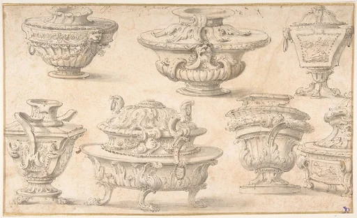 Seven Designs for Vases and Table Silver