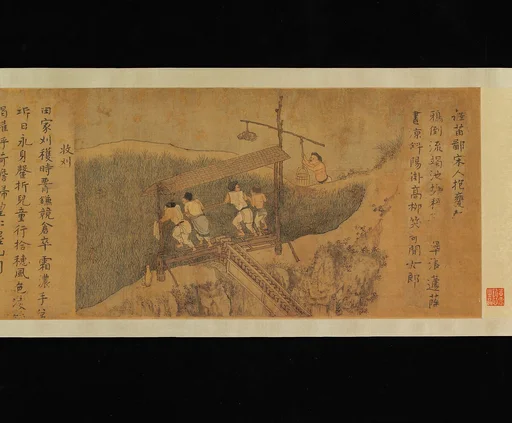 元 忽哥赤 和 佚名 耕稼圖 卷 |Rice Culture, or Sowing and Reaping