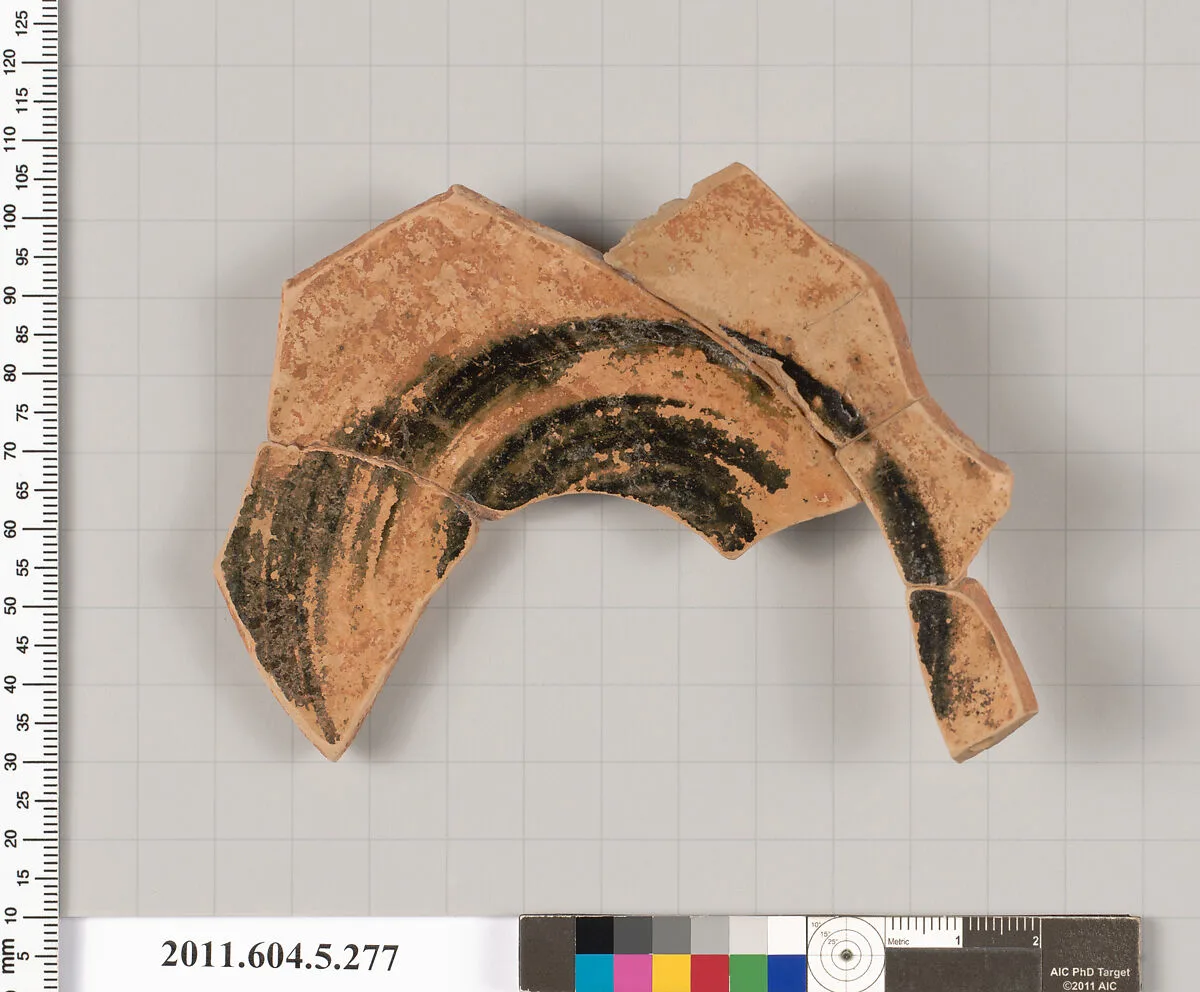 Terracotta fragment of a kylix (drinking cup) — Unknown