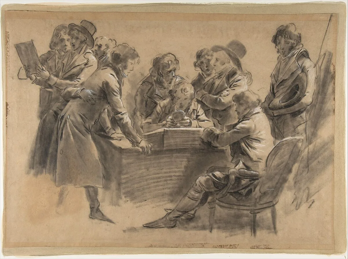 Group of Artists in Jean-Baptiste Isabey's Studio — Louis Léopold Boilly