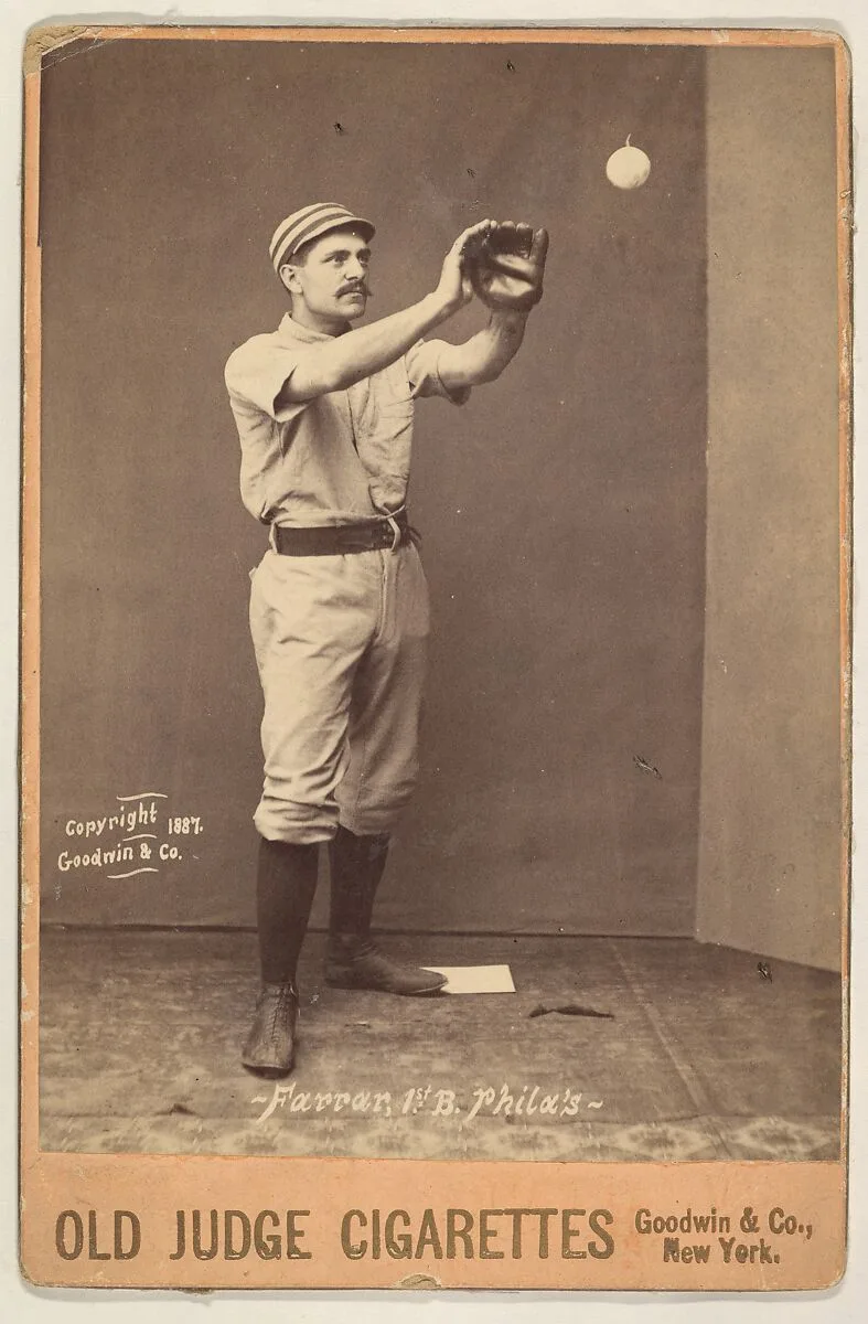 Farrar, 1st Base, Philadelphia, from the series Old Judge Cigarettes — Goodwin & Company