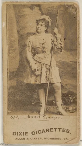 Card 412, Maud Granger, from the Actors and Actresses series (N45, Type 7) for Dixie Cigarettes